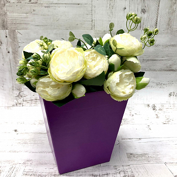 Коробка для цветов (17*20см), Сиреневая, 1 шт.