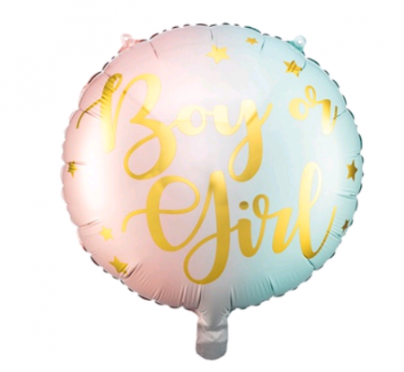 Шар (18"/45см) Круг, Boy or Girl, 1 шт.