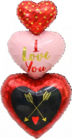 Шар (37''/94см) Сердце, Признание в любви, 1 шт.