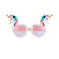 Очки карнавальные, Сердца-Единороги, 1 шт. 