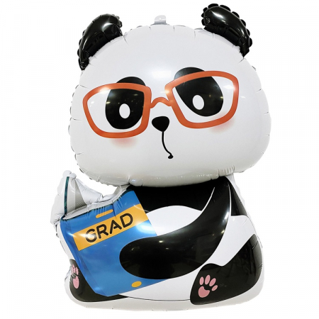 Шар (35''/89см) Фигура, Панда с книжкой, 1 шт.