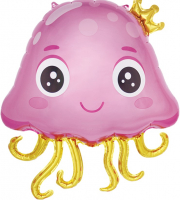 12 Шар (24''/61см) Фигура, Малышка Медуза, Розовый, 1 шт.