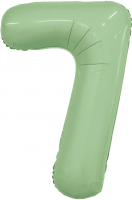 Шар (40''/102см) Цифра, 7 Slim, Олива, 1 шт. в упак.
