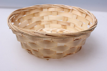 Плошка плетеная (15*4см), Натуральный, бамбук, 1 шт.