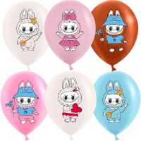 Шар (12''/30см) Плюшевые эльфы, Милые друзья, Ассорти, пастель, 1 ст, 25 шт.