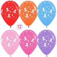 105 Шар (12''/30 см) Малышка девочка, Ассорти, пастель, 5 ст, 9 шт.