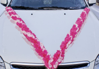 Лента-рюш на капот (10см*3м) Микс, Бело-салатовый, 1 шт.