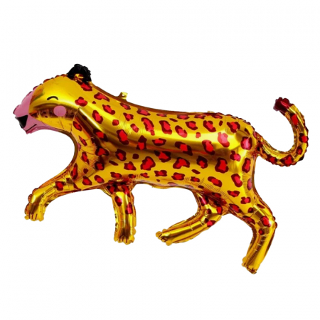 Шар (38"/95см) Фигура, Гепард, Золотой, 1 шт.