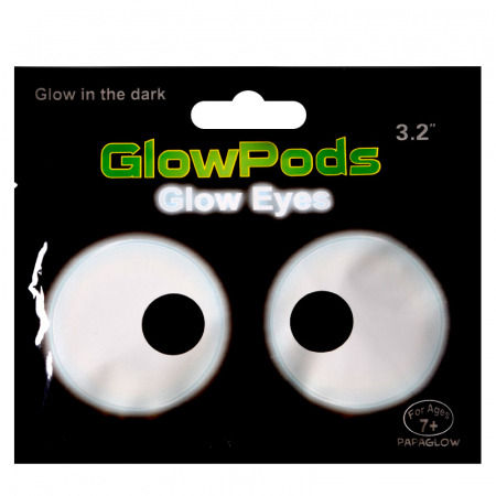 Светящаяся наклейка, Глаза (круглые), 1 шт.