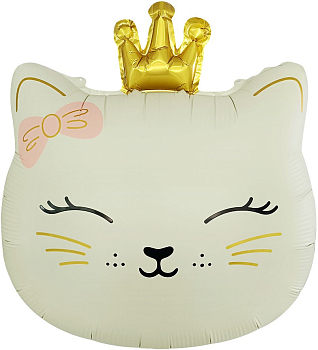 Шар (24''/61см) Фигура, Кошечка Принцесса, Кремовый, Сатин, 1 шт. в уп. Шар (24''/61см) Фигура, Кошечка Принцесса, Кремовый, Сатин, 1 шт. в уп.