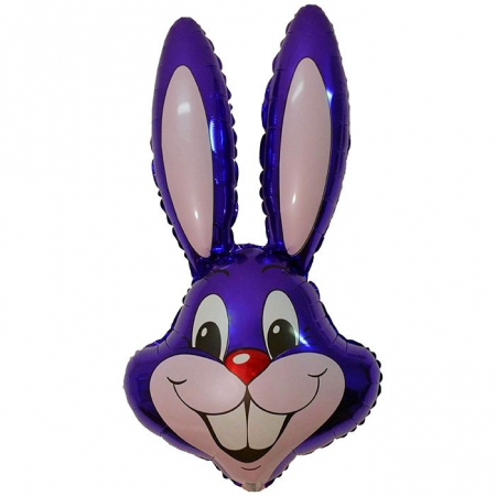 Шар (14''/36 см) Мини-фигура, Заяц, Фиолетовый, 1 шт.