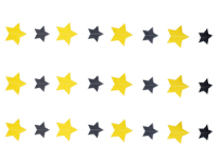 Гирлянда н/нитке (220см), Звёзды, черный/золото, 1 шт.