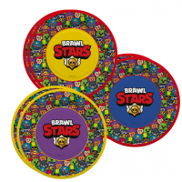 Тарелки (7''/18см) Brawl Stars, Герои, дизайн №2, 6 шт.
