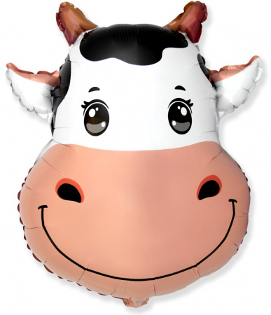 Шар (22''/56см) Фигура, Голова, Милая Корова, 1 шт.