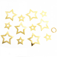 Гирлянда-звезда (250см), Контур, Золото, Металлик, 1 шт.