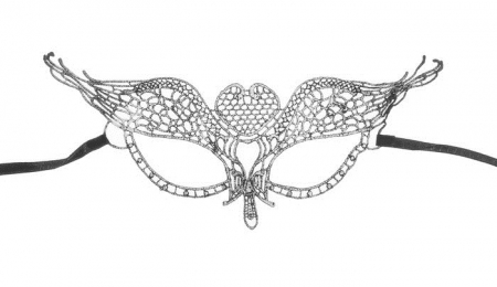 Карнавальная маска "Тайна" ажур, 1шт.