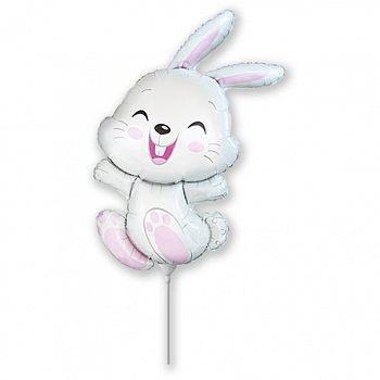 Шар (10"/25см) Мини-фигура, Зайчик нежный, 1 шт. Шар (10"/25см) Мини-фигура, Зайчик нежный, 1 шт.
