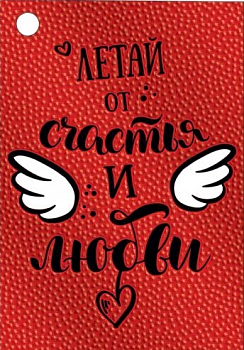 Открытка-отношение (5,5*7,9см), Летай от счастья и любви, 1 шт.