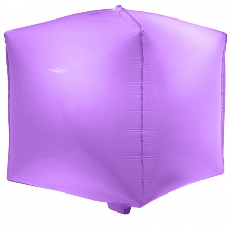 Шар 3D (20''/51см) Куб, Макарунс, Сиреневый, 1 шт.