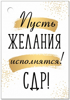 Бирка (5,5*7,9 см), "С Днем рождения!", 1 шт.