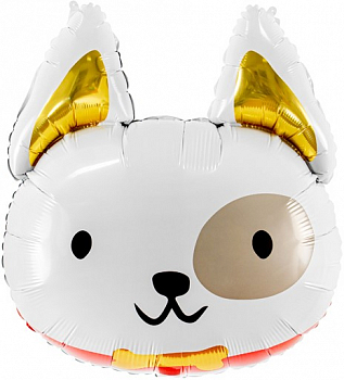 Шар (23''/58 см) Фигура, Голова, Милый Щенок, Белый, 1 шт. Шар (23''/58 см) Фигура, Голова, Милый Щенок, Белый, 1 шт.