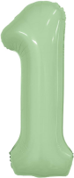 Шар (40''/102см) Цифра, 1 Slim, Олива, 1 шт. в упак.