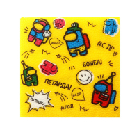 Салфетки бумажные (24*24см), "С днем рождения", ты пушка, 20 шт. 