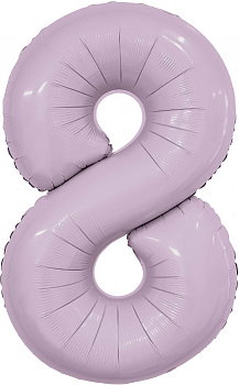 Шар (40''/102см) Цифра, 8 Slim, Орхидея, 1 шт. в упак.