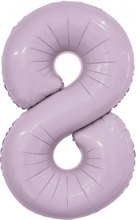 Шар (40''/102см) Цифра, 8 Slim, Орхидея, 1 шт. в упак.