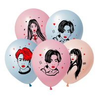 Шар (12"/30см) Кей поп, Ассорти, пастель 2 ст., 50 шт.