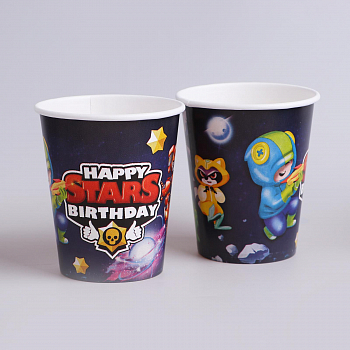 Стаканы бумажные (250мл), Stars, 10 шт.