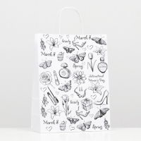 Пакет подарочный (24*14*30см) Happy Womens Day, 1 шт.