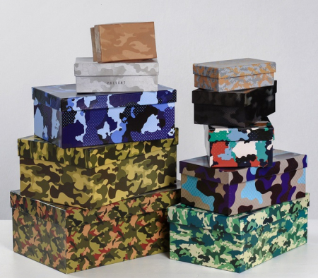 Коробка прямоугольная (14х8,5х4,5см), Хаки, 1 шт.