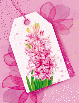 Бирка (6,1*7,9 см) "Розовые Лилии",1 шт.