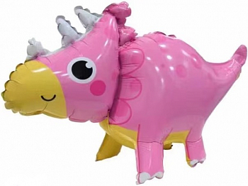 Шар (22''/56см) Ходячая фигура, Маленький динозавр, Розовый, 1 шт. Шар (22''/56см) Ходячая фигура, Маленький динозавр, Розовый, 1 шт.
