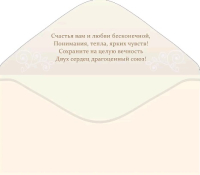 Конверт для денег (16,8*8,4см), В день свадьбы!, кольца, 1 шт.