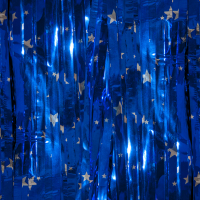 Занавес-дождик, Звезды, Синий, 100*200 см, 1 шт.