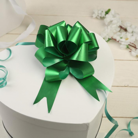 Бант-шар (3см), Зелёный, простой , 5 шт.