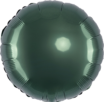 Шар (18''/46см) Круг, Темно-зеленый, Сатин, 1 шт.