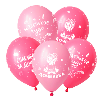 Шар (12"/30см) Спасибо за Дочку, Ассорти, пастель, 50 шт.