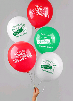 Шар (12"/30см), Спорт, Ассорти, Пастель, 1 ст., 25 шт.