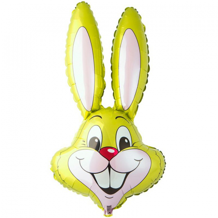 Шар (35"/89см) Фигура, Заяц, Лайм, 1 шт.