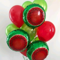 Шар (18''/46 см) Круг, Арбуз, красный, 1 шт.