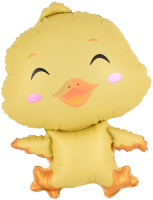 Шар (31''/79см) Фигура, Утенок, Сатин, 1 шт.