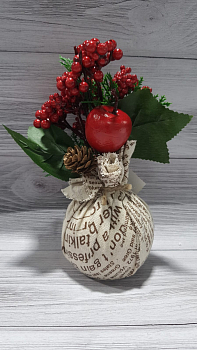 Веточка с ягодками в мешочке (18см), 1 шт.