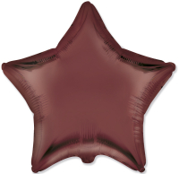 Шар (18"/46см) Звезда, Ройбуш, Сатин, 1 шт.