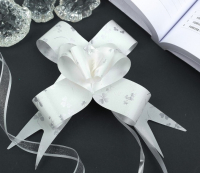 Бант-бабочка (3см), Клевер, Белый, 1 шт.