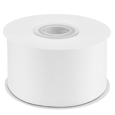 Лента атласная (3,8см*22,85м) Белый, 1 шт.