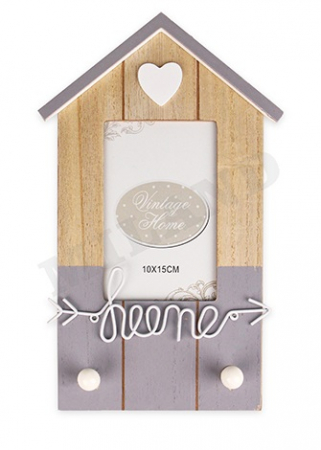 Вешалка для ключей/одежды с фото, 2 крючка, 1 шт.