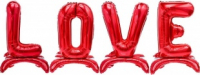 Набор шаров-букв (32''/81см) LOVE, на подставке, Красный, 1 упак. в упак.